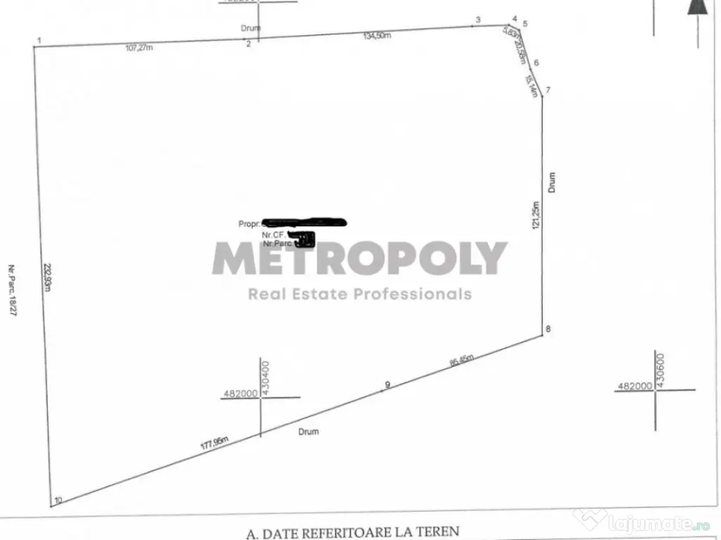 Teren agricol extravilan, 49500 mp Sibiu 
