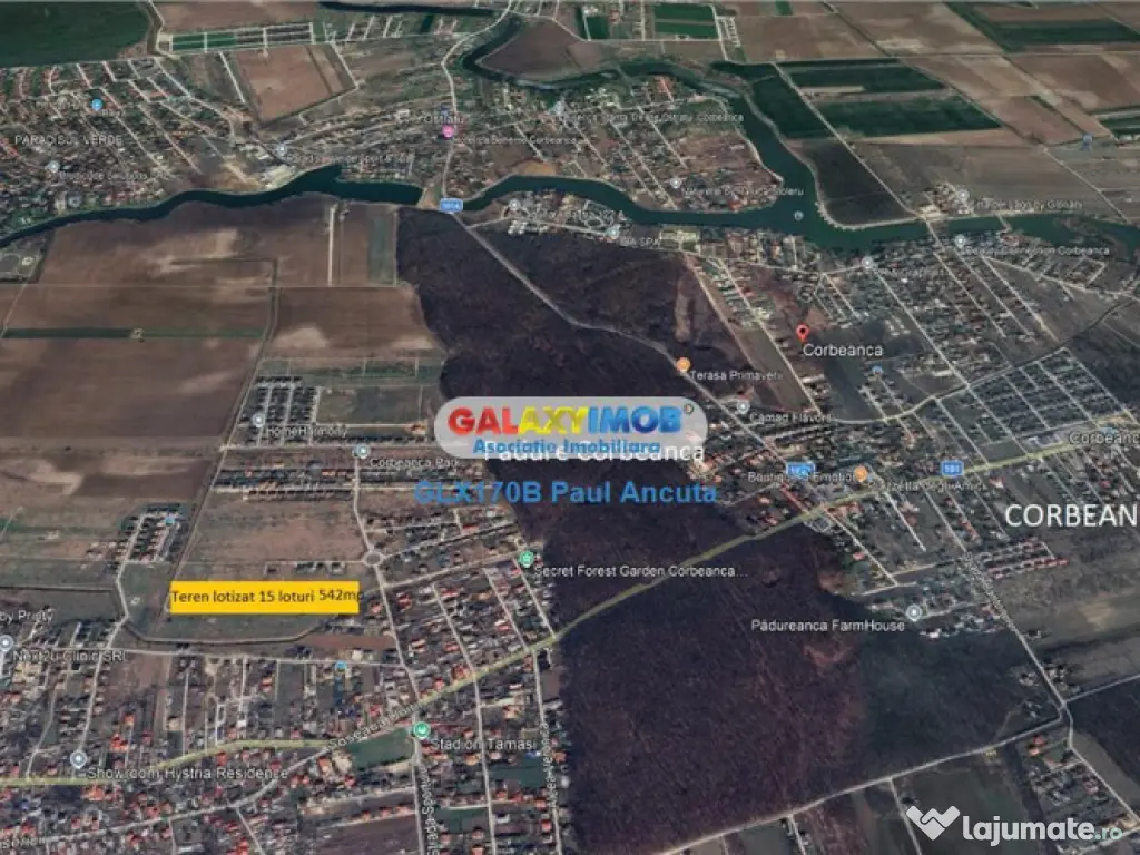 Teren Lot casa 1357mp Corbeanca str Ciocarliei cu Privighe 