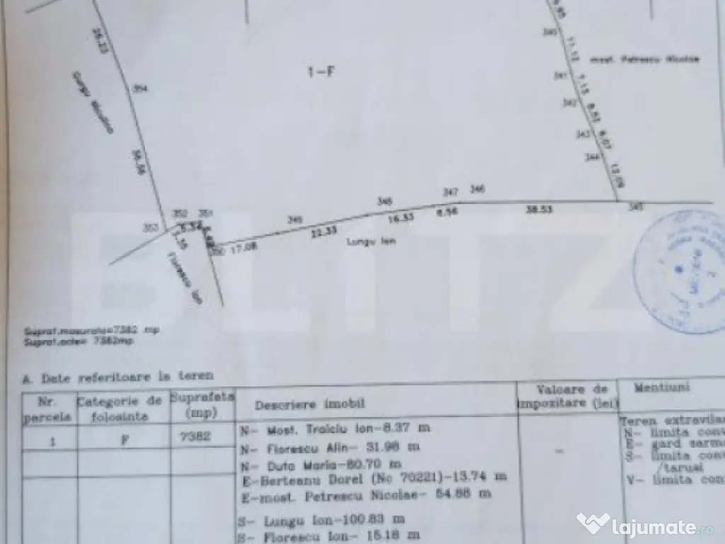 Teren extravilan cu priveliște superba , livadă și poten? 