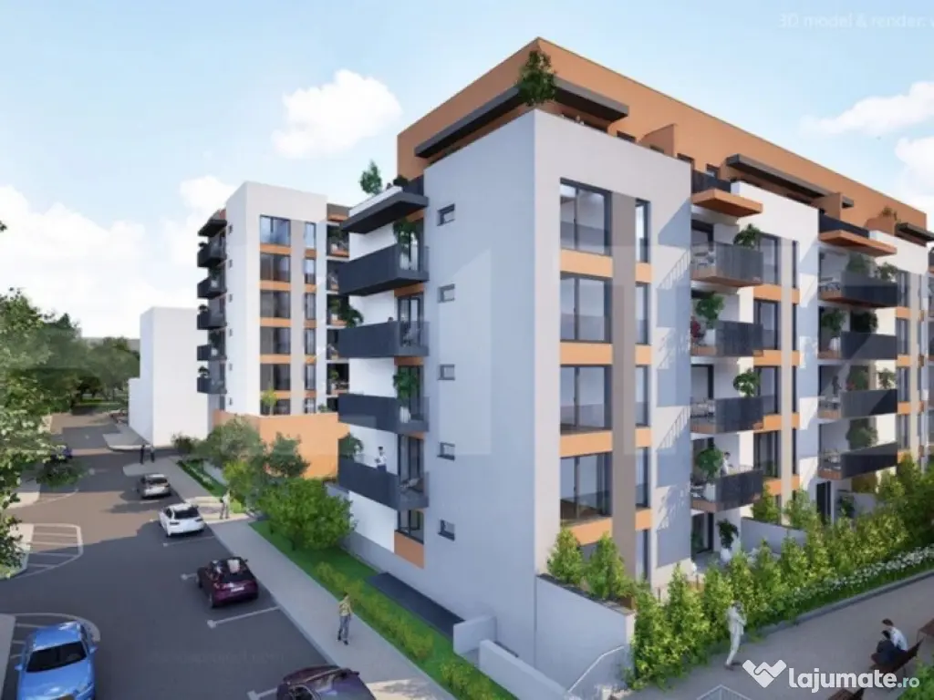 Apartament 2 camere decomandate, 53mp, constructie noua, zon