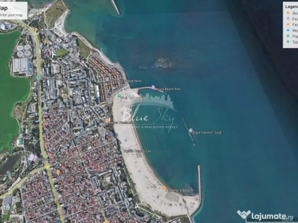 Teren Faleza Nord 305 mp cu deschidere 12 m 