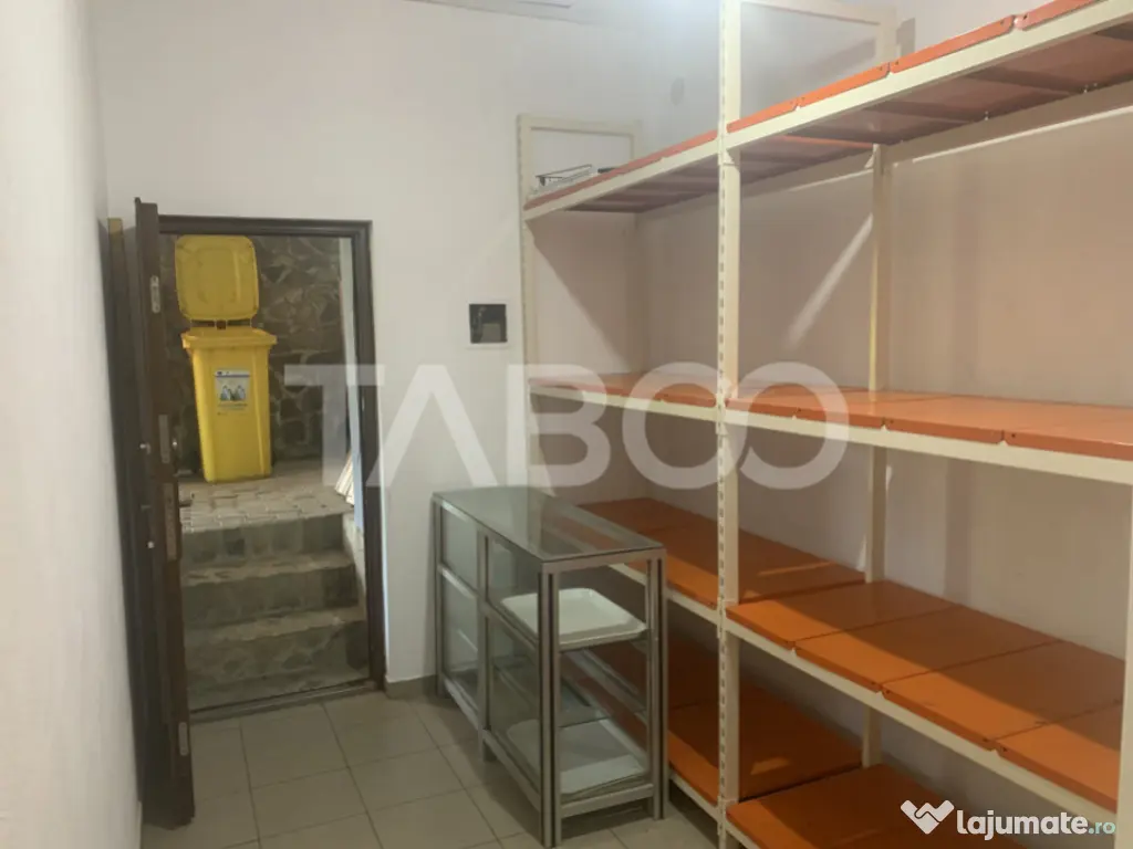 Spatiu comercial de inchiriat 90 mpu curte 35 mp in Poplaca 