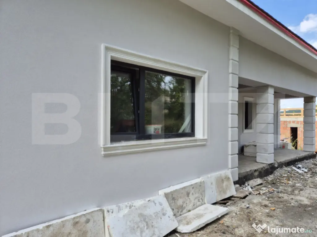 Casa semifinisata pe un nivel, 600mp teren 