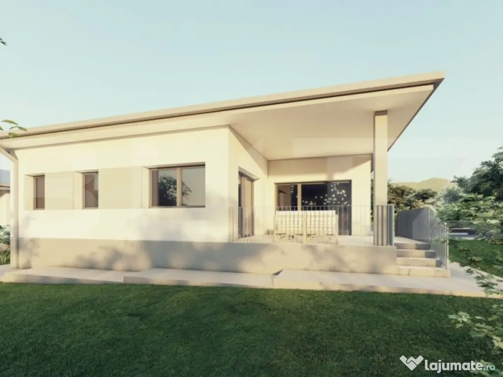 Casa semifinisata pe un nivel, 600mp teren 
