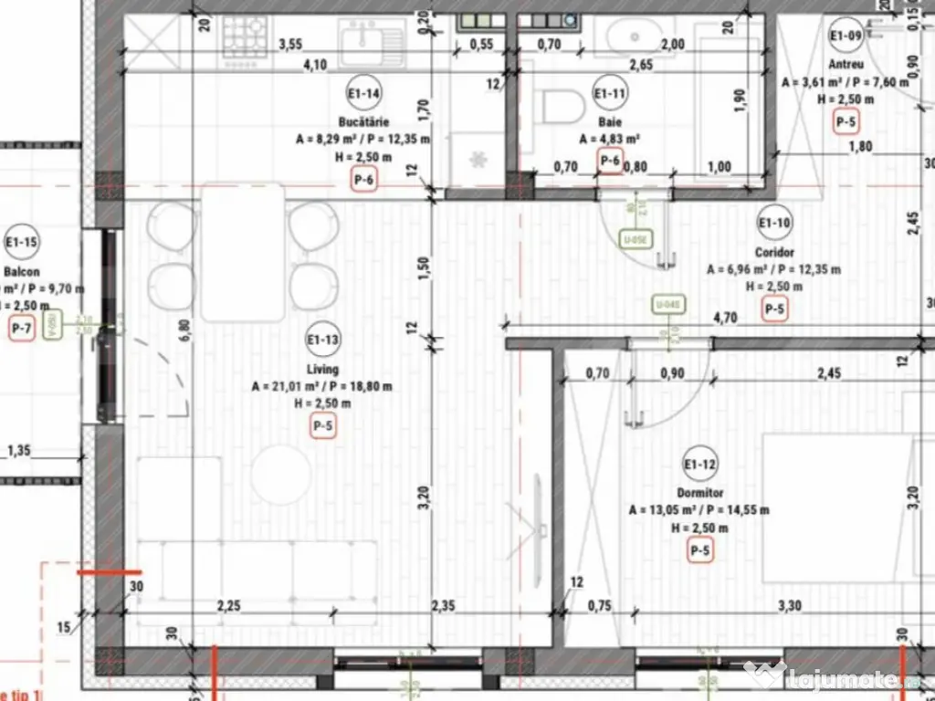Apartament 2 camere, decomandat, 59 mp, Mosnita Noua - Ursen