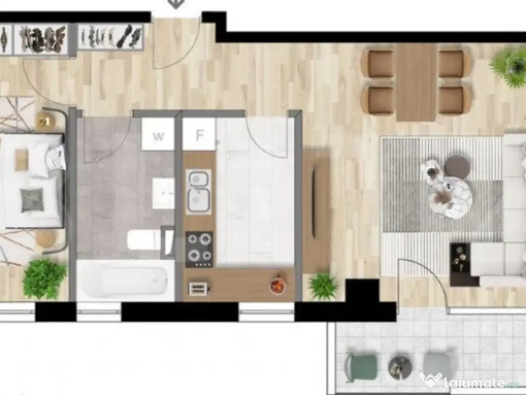 Apartament 2 camere decomandate, 53mp, constructie noua, zon