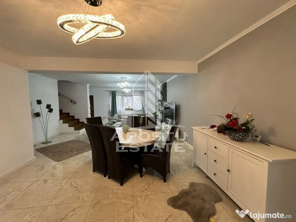 Duplex cu 4 camere si gar, P+1+M,mobilat si utilat, utili...