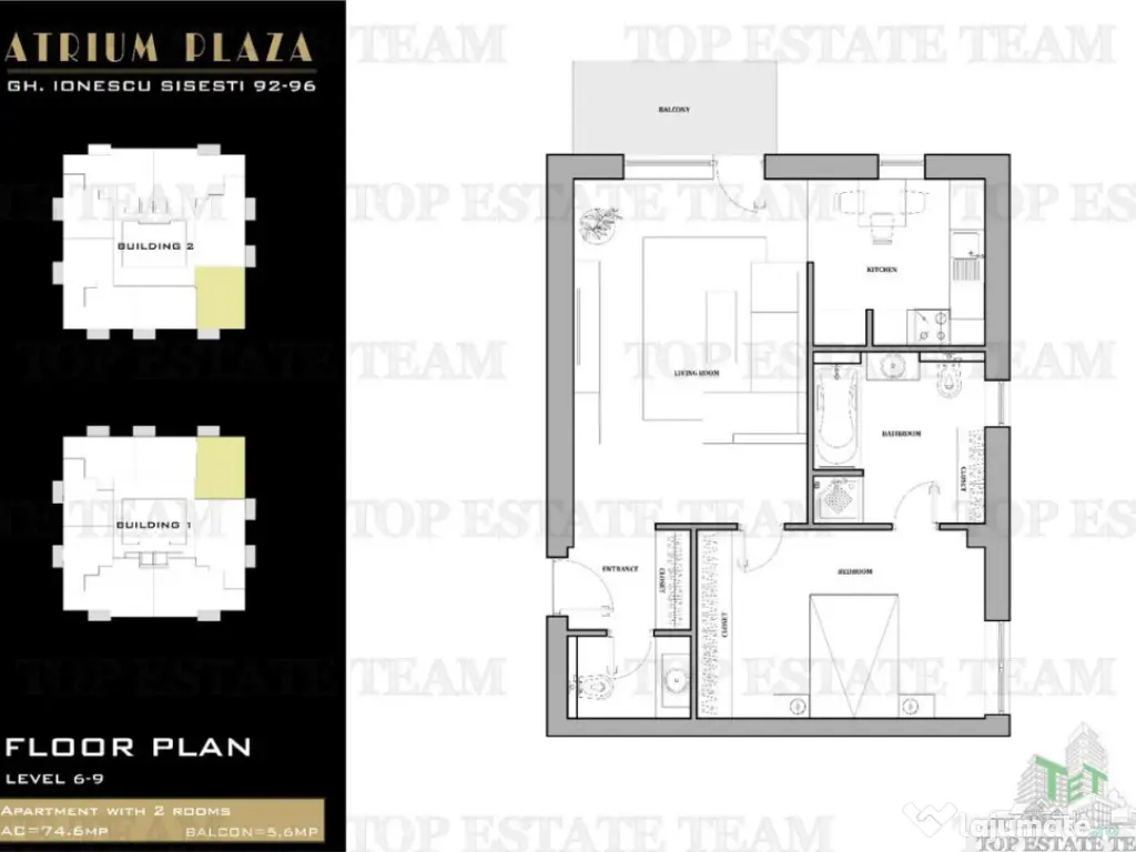 Apartament 2 camere cu doua bai Sisesti 