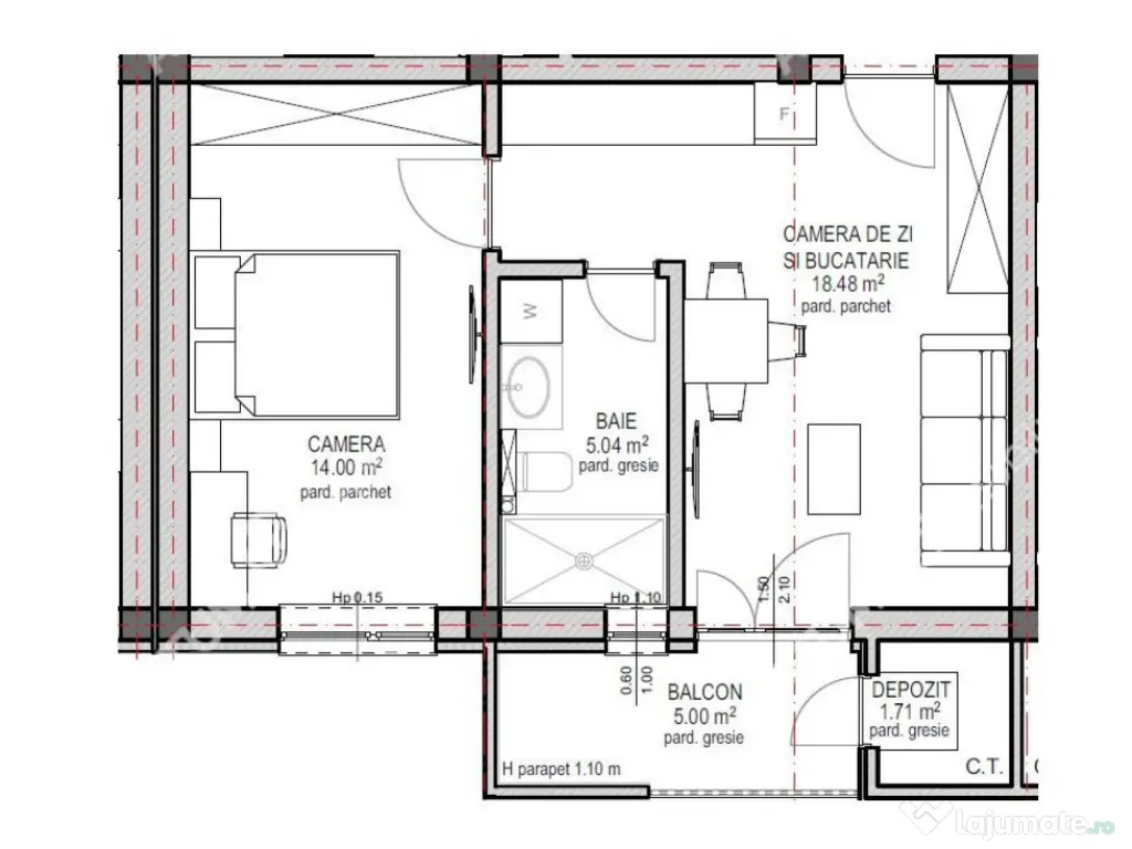 Apartament cu 2 camere si gradina proprie zona Lacul lui Bin