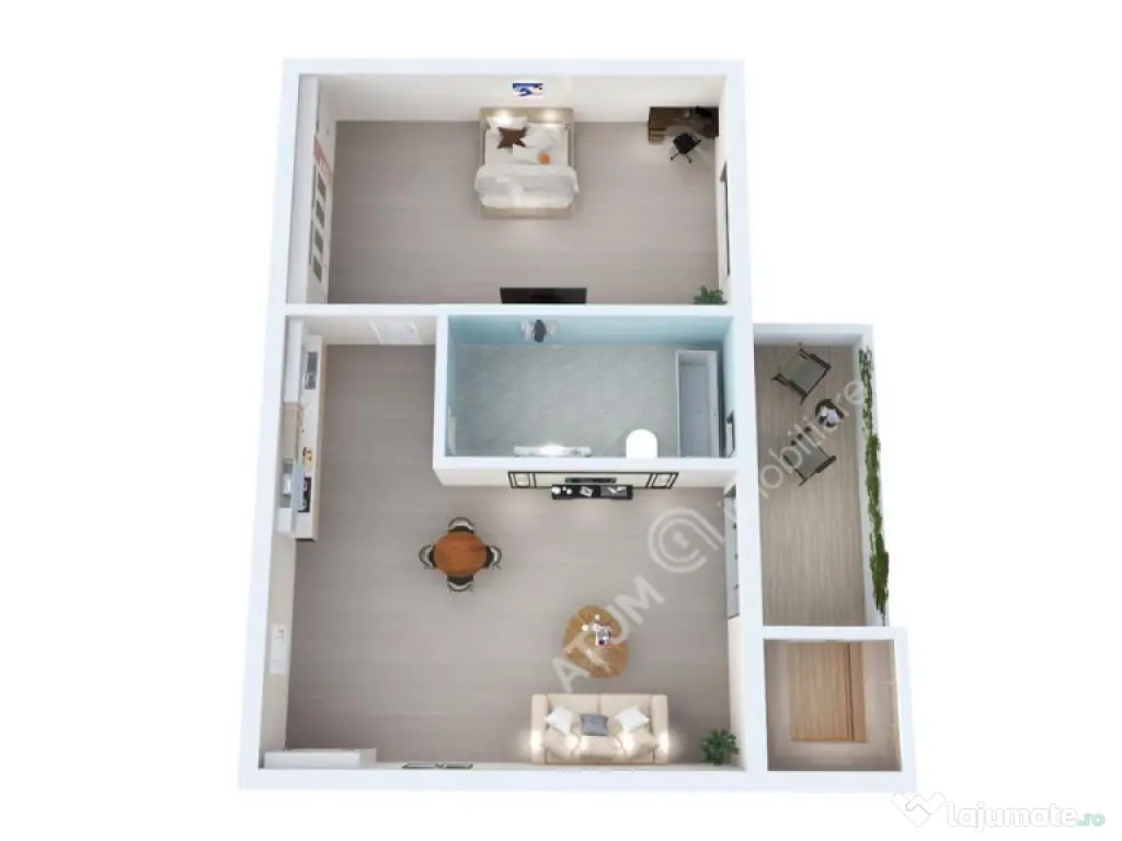 Apartament cu 2 camere si gradina proprie zona Lacul lui Bin