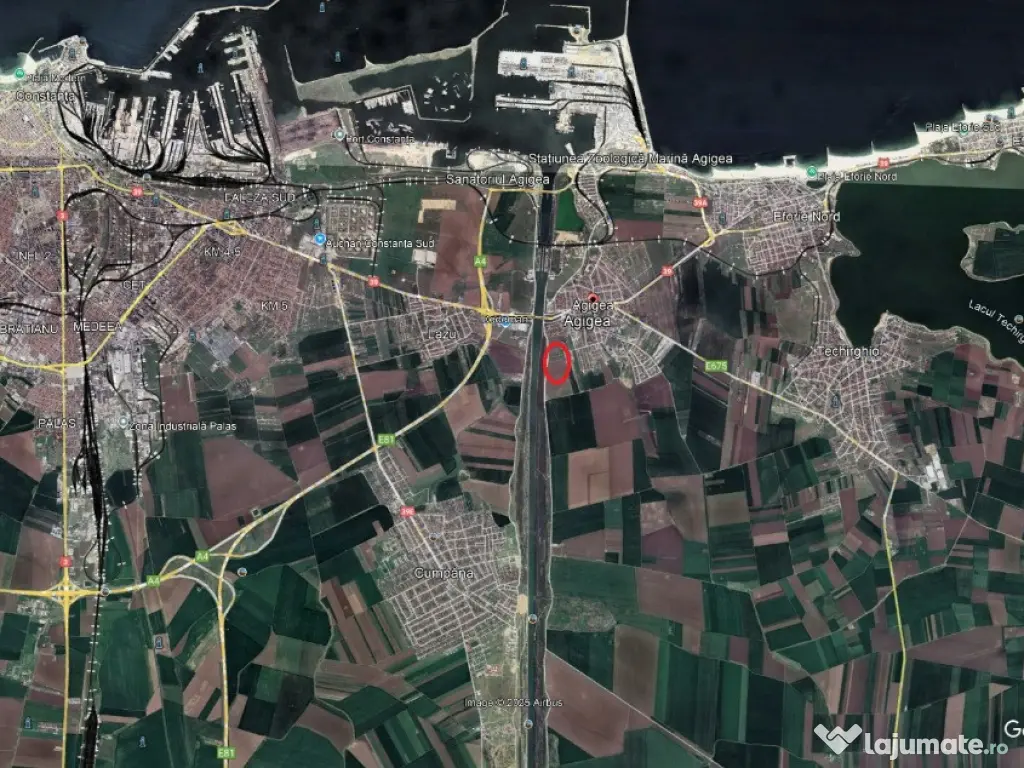 Teren de vanzare Agigea zona pod 