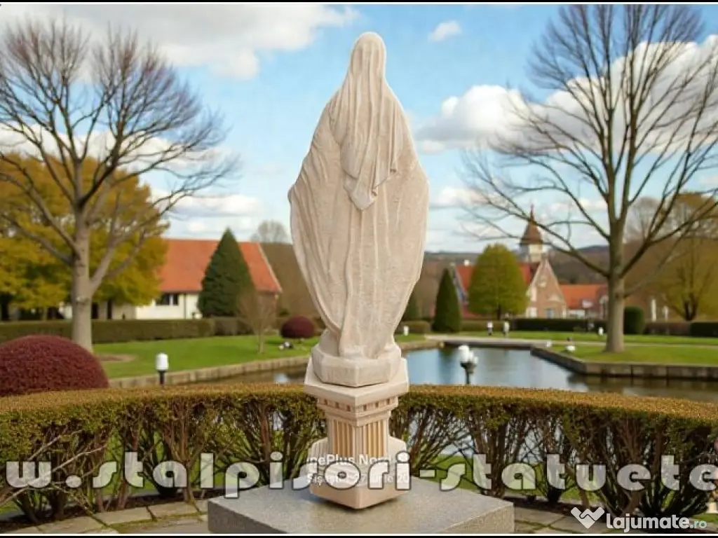 Statuetă fecioara Maria, galben antichizat, model S97. 