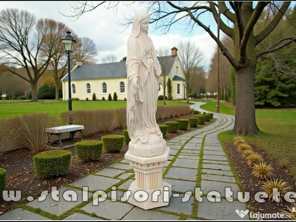 Statuetă fecioara Maria, galben antichizat, model S97. 