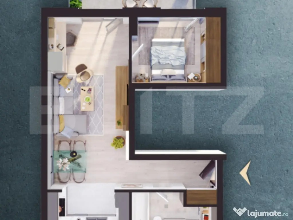 Apartament de vanzare, cu 2 camere, 51 mp, zona Elite 