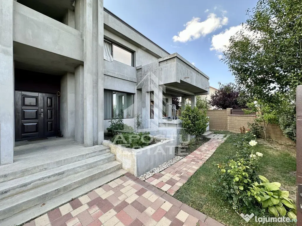 Vila moderna cu 6 camere si 2 garaje, teren 750 mp, Dumbr... 