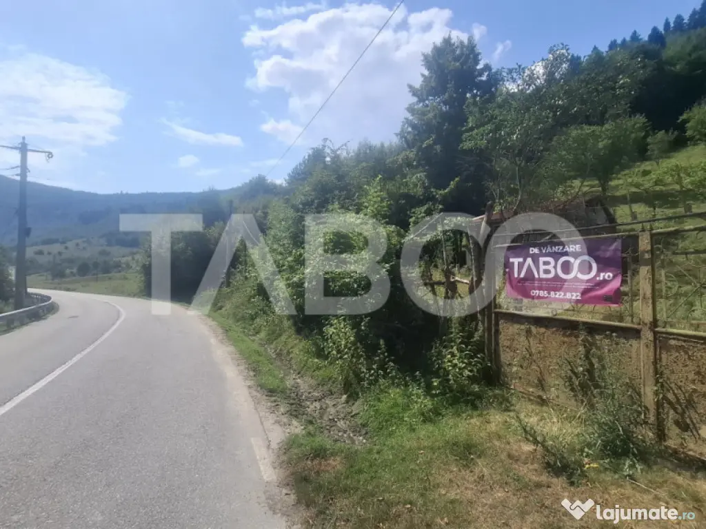 Teren 2500 mp Curmatura Rasinari 40 m deschidere la drum asf 