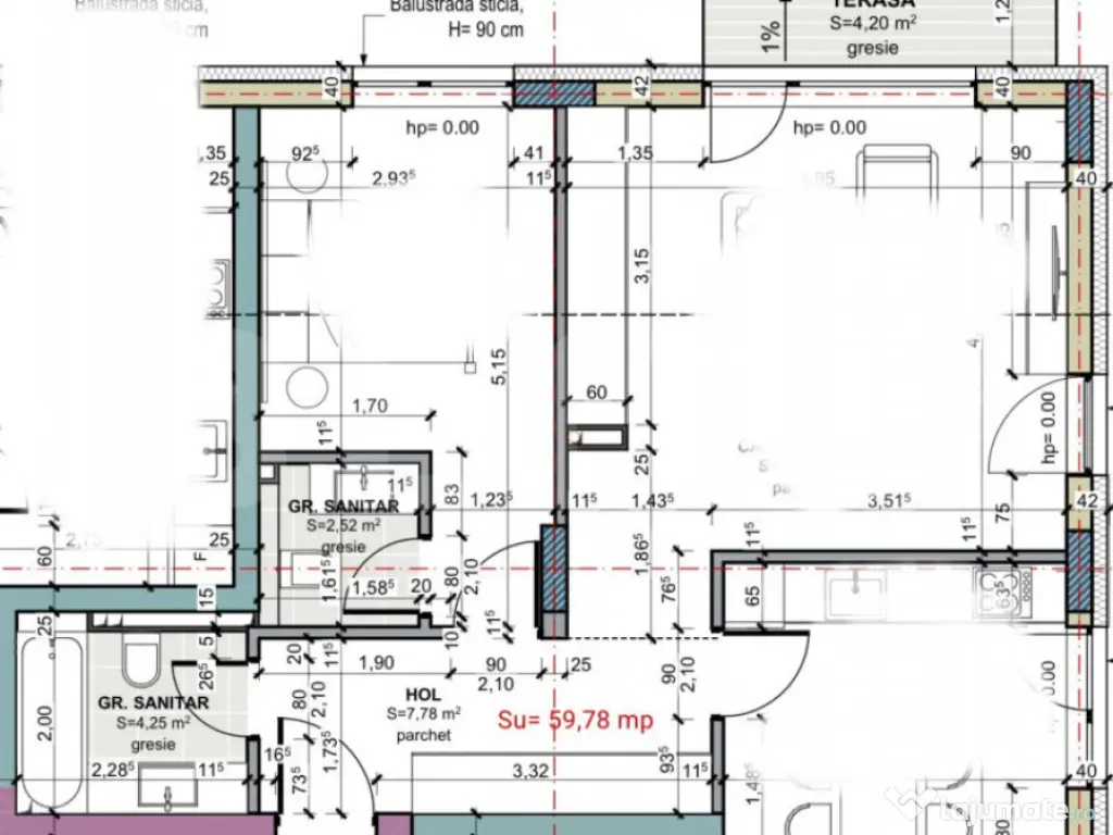 Apartament cu 3 camere, 2 bai, etajul 1, comision 0, zona Te 