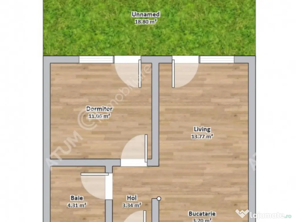 Apartament 2 camere curte si parcare in zona The Lake Home d 