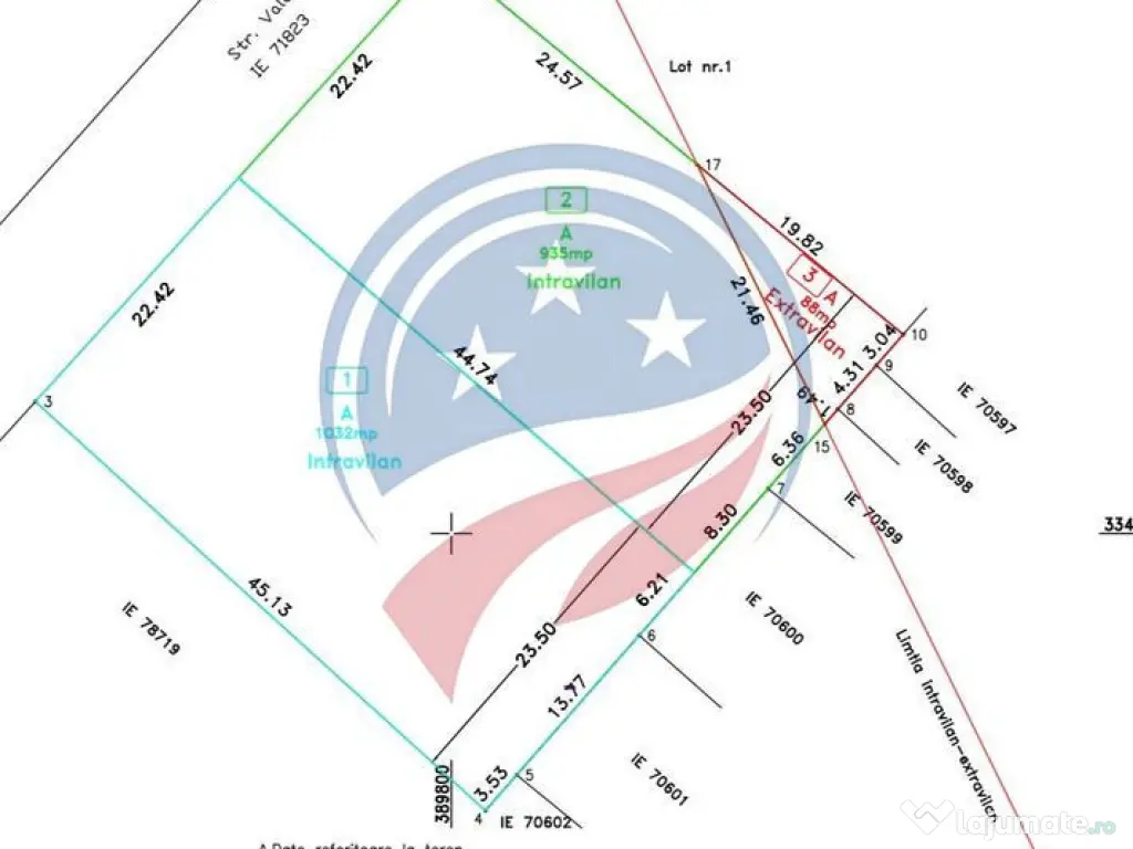 Teren 935mp Bradesti / Strada Valea Rea 