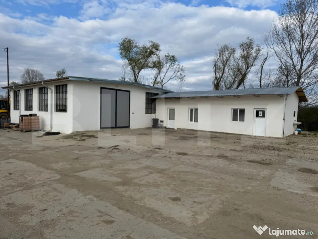 Spațiu industrial + spații de cazare/birouri de închiriat 