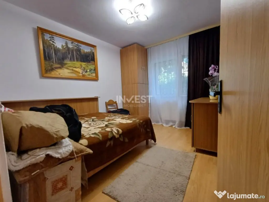 Apartament 3 camere decomandat, mobilat, centrală, beci + b 