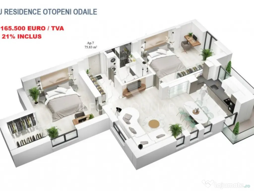 Apartamente cu 3 camere cu terasa, lift, langa parc 1 Mai 