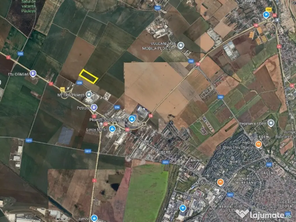 Metro Ploiesti - Paulesti, vanzare teren 39.144mp. 