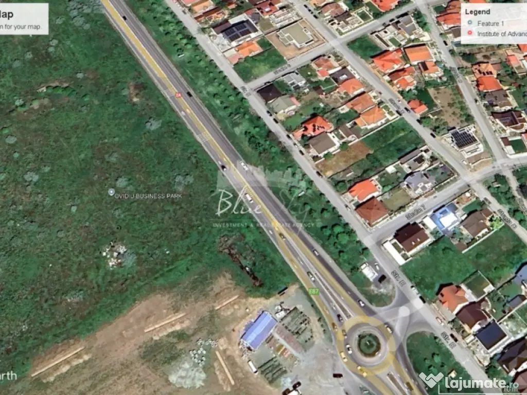 Teren intravilan 2.500 mp – Ovidiu, deschidere la DN2A 