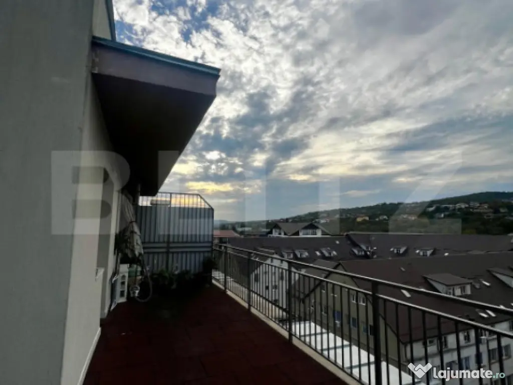 Apartament cu 2 camere, 52 mp cu terasa panoramica, parcare,