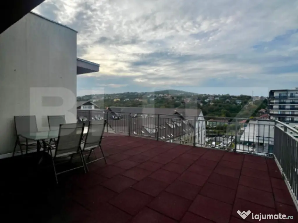 Apartament cu 2 camere, 52 mp cu terasa panoramica, parcare,