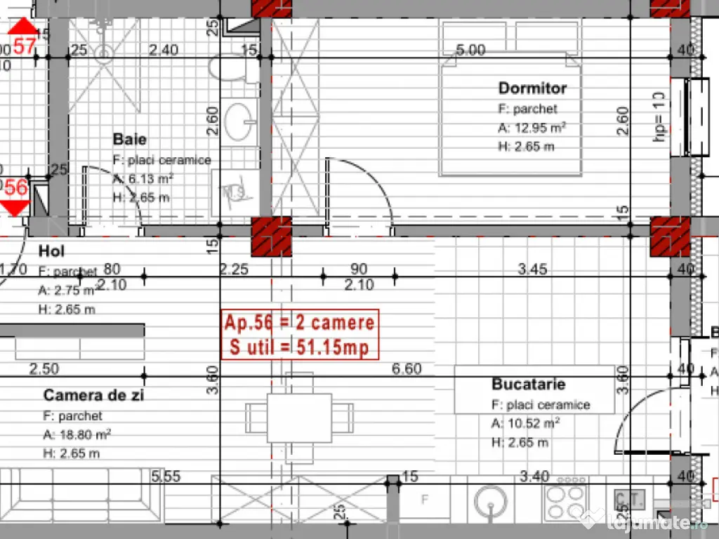 Apartament cu 2 camere, finisat nou, zona Tineretului