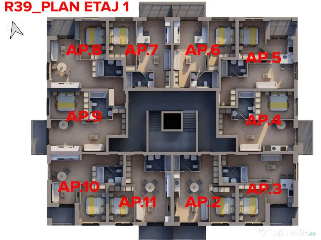 Apartament nou ARED, 44 mp utili – Direct de la dezvolt... 