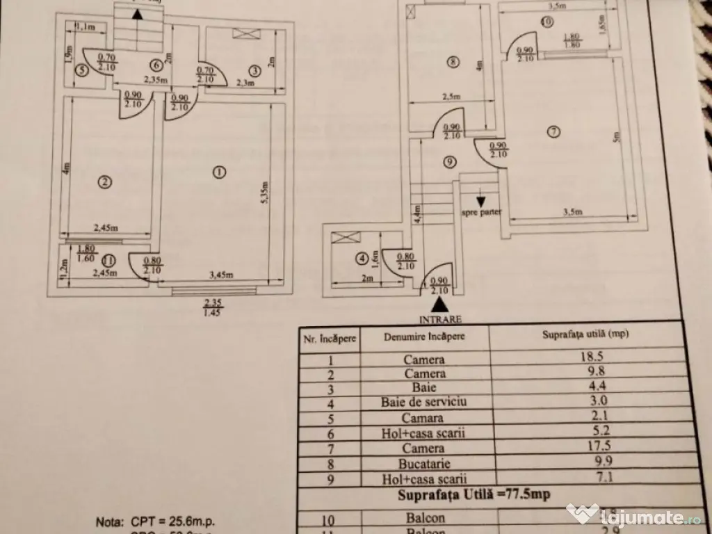 Apartament 3 camere, etaj1,zona Centrala,ideal pentru locuit sau firma