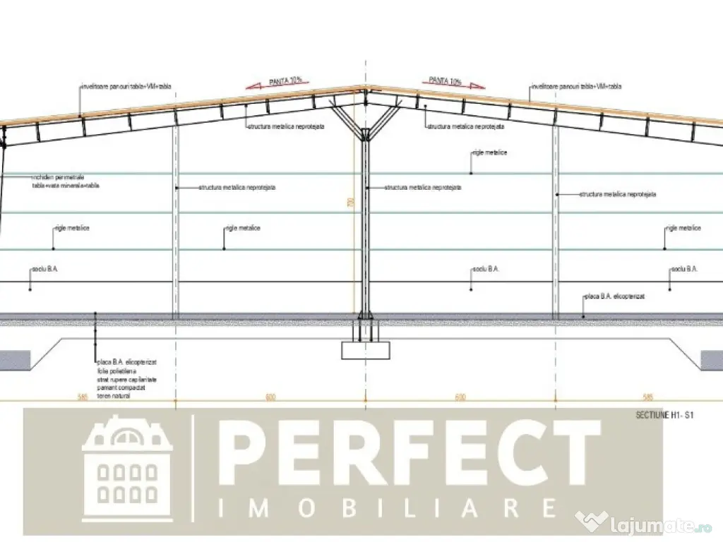 Hale industriale 2 x 1920mp DN1 de inchiriat la 3.9 euro/mp neg. 