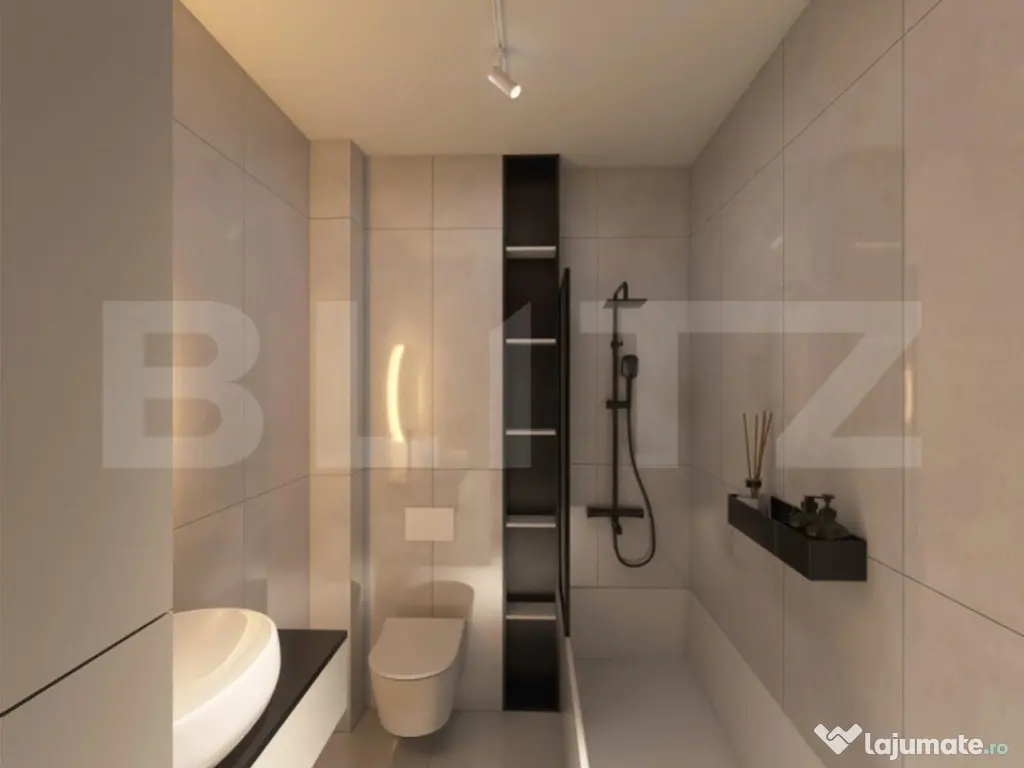 Apartament nou modern, 3 camere, centrala pe gaz si panouri