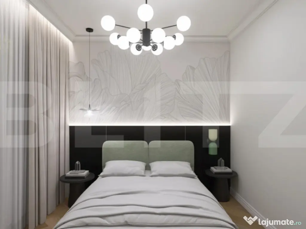 Apartament nou modern, 3 camere, centrala pe gaz si panouri