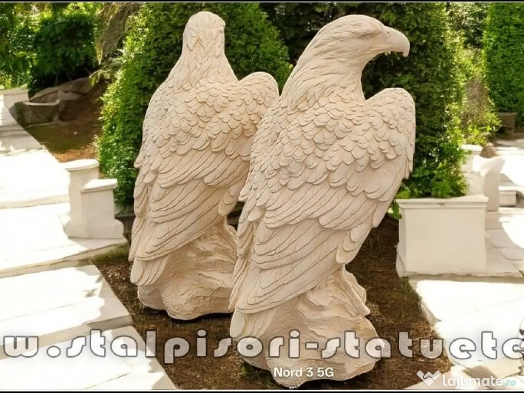 Set 2 vulturi, acvile, șoimi, uliu, galben antichizat, model S82. 