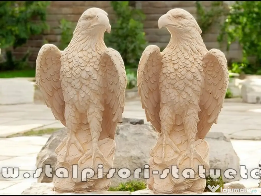 Set 2 vulturi, acvile, șoimi, uliu, galben antichizat, model S82. 