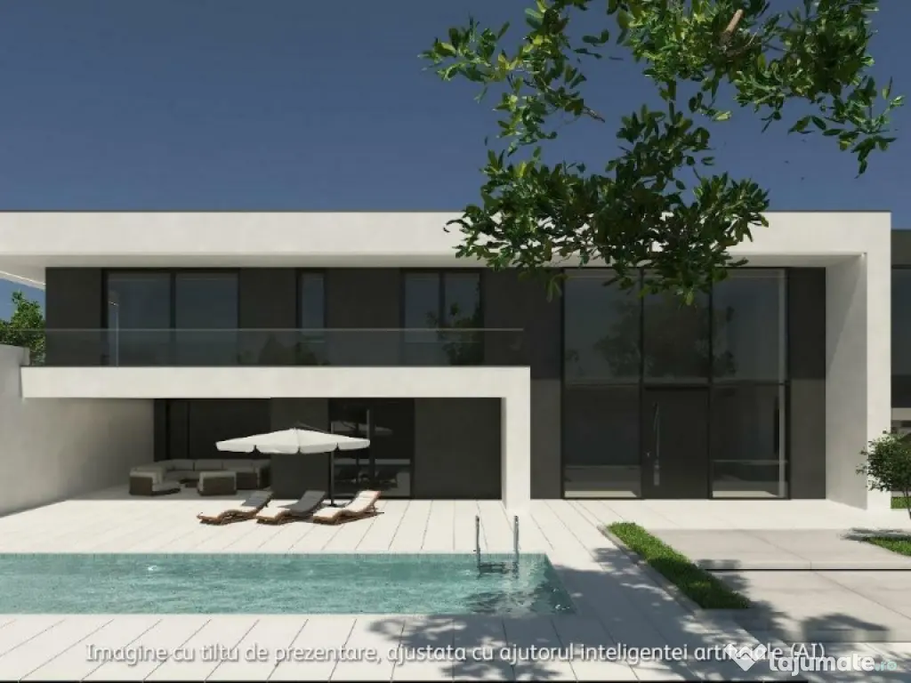 Casa de lux moderna cu 12 camere si piscina - Design minimal 