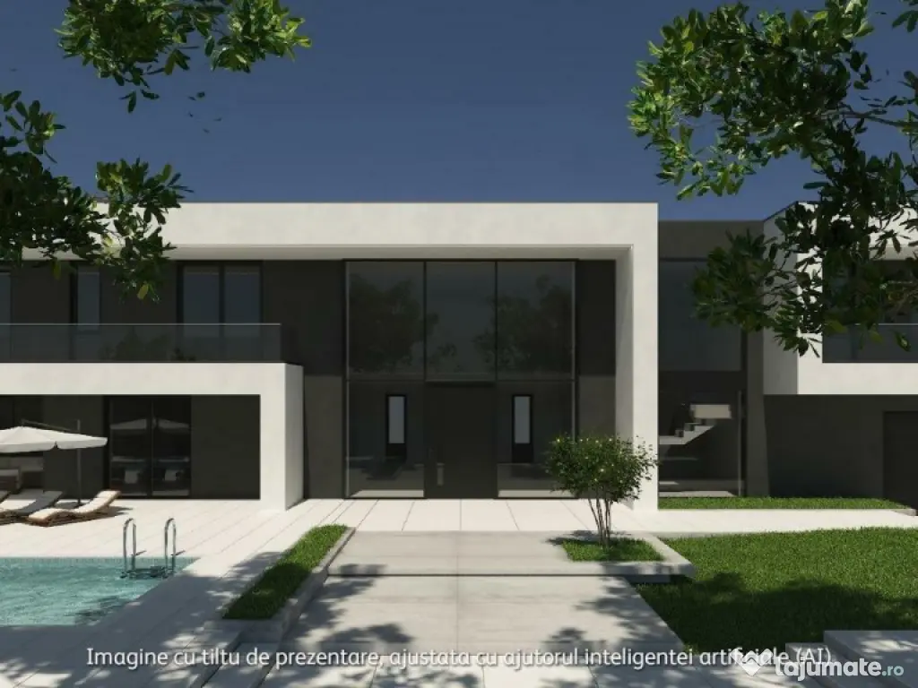 Casa de lux moderna cu 12 camere si piscina - Design minimal 