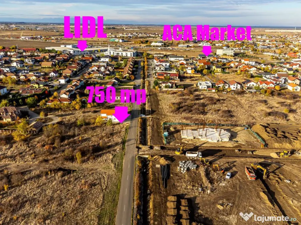 Teren 750 mp cu toate utilitățile | Via Carmina | proie...