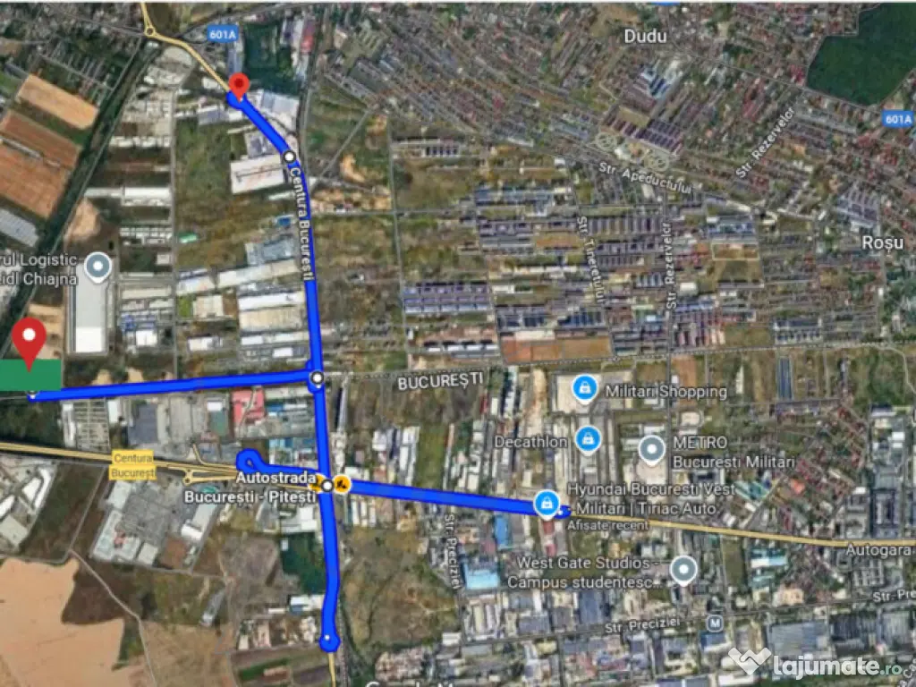 Teren industrial – zona logistica Chiajna, Carrefour Milit 