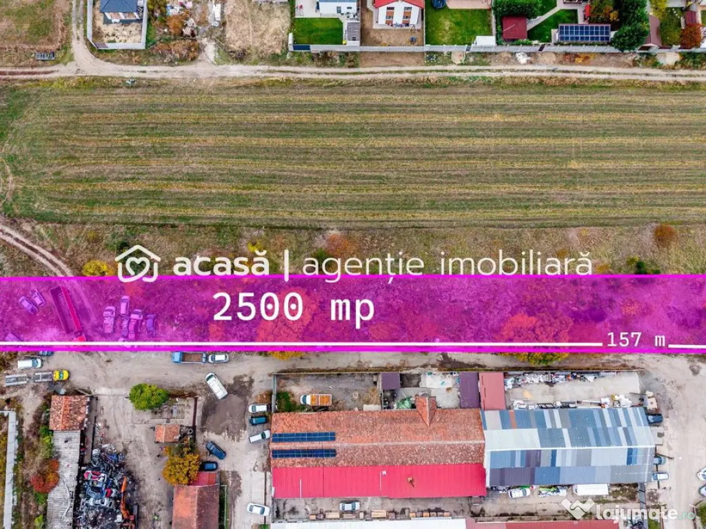 Teren de 2500 mp, cu posibilitate de parcelare în Bujac ...