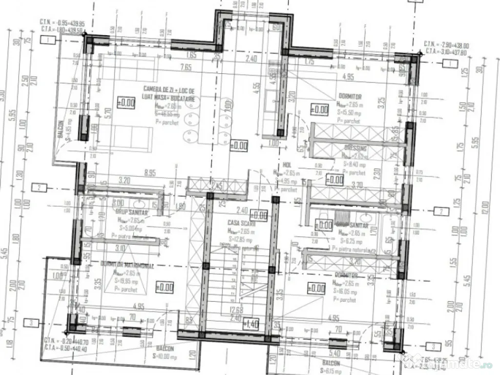 Apartament 4 camere, 123 mp, Terasa 21 mp, Dressing, Zona Ca