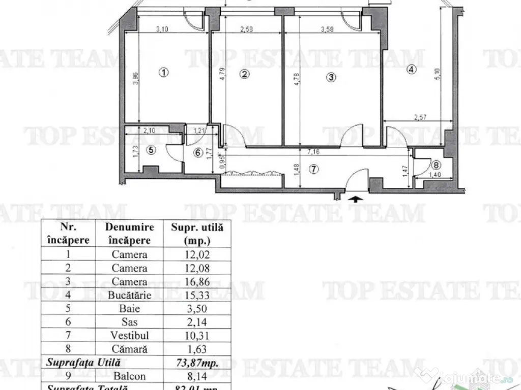 Apartament 3 camere Ion Mihalache- Piata 1 Mai 