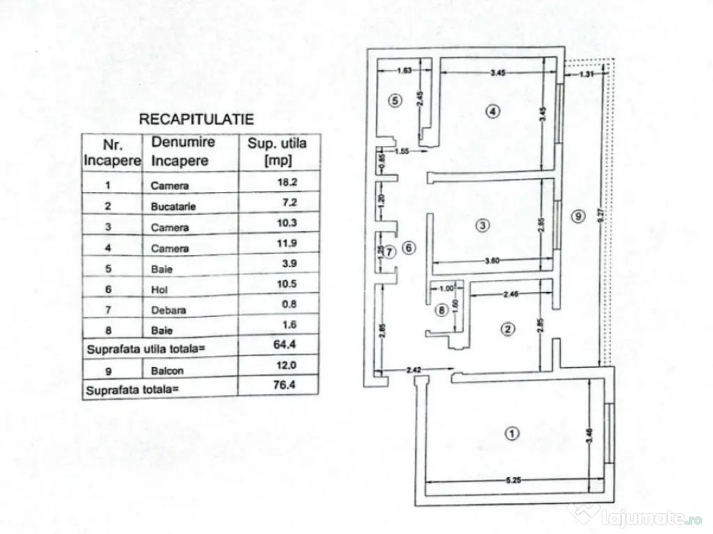 Apartament 3 camere - Dancu