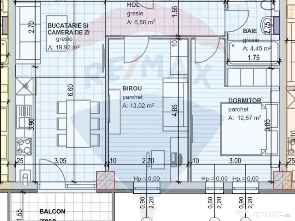 Apartament cu 3 camere de vânzare în bloc nou, zona Cen... 