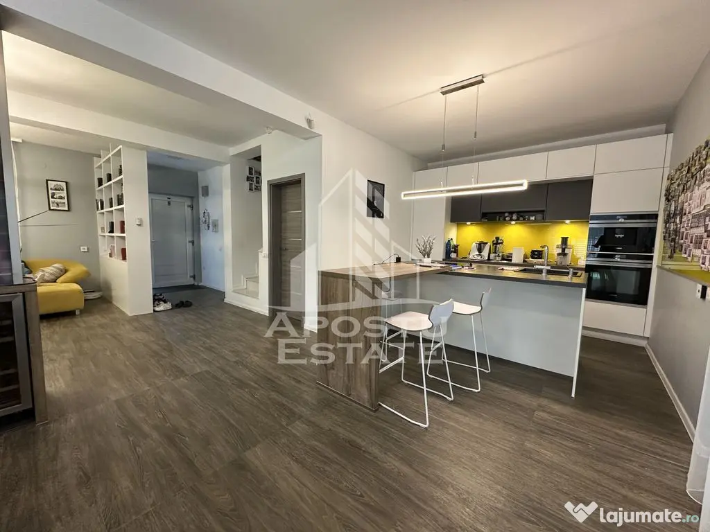 Duplex cu 4 camere complet mobilat si utilat 