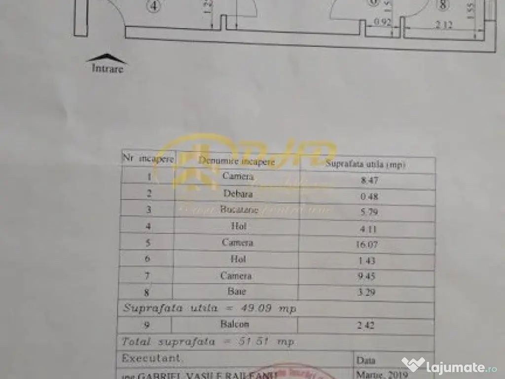 Apartament 3 camere in Bularga 