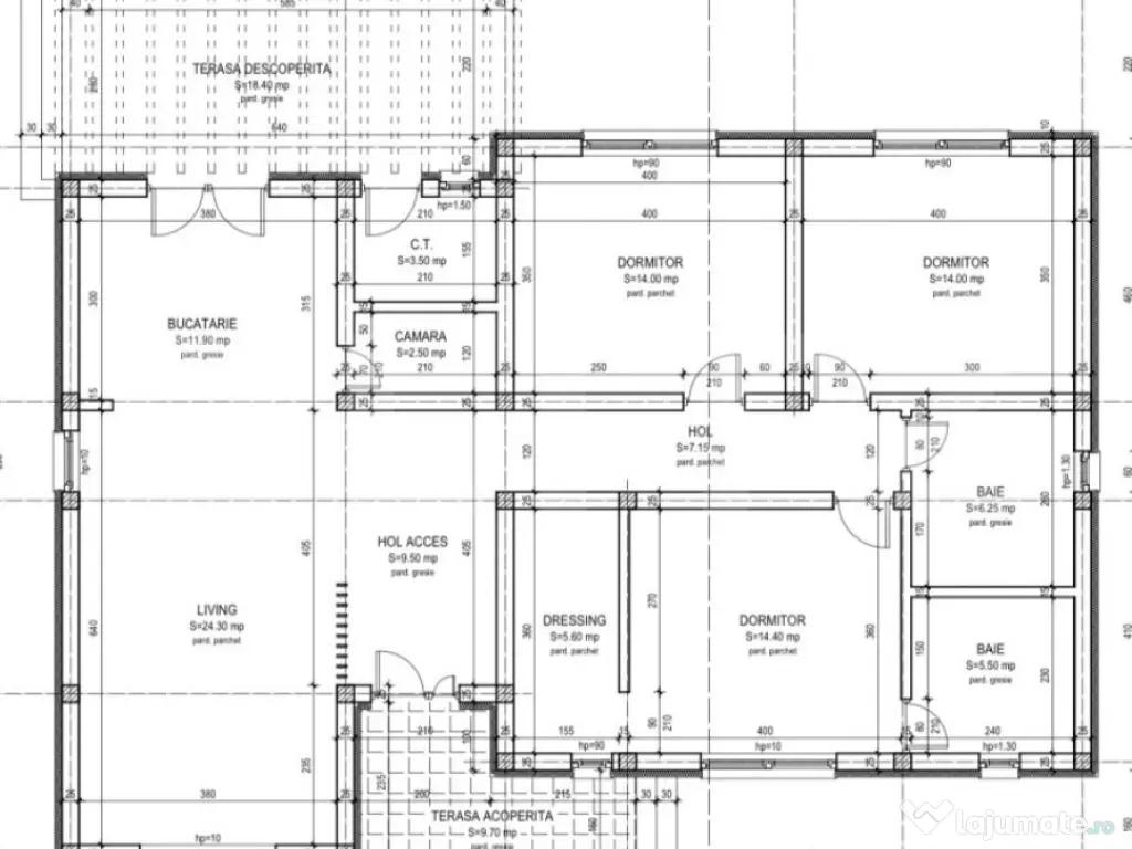 Casa plan parter,119mp utili, 500mp teren,Paulesti
